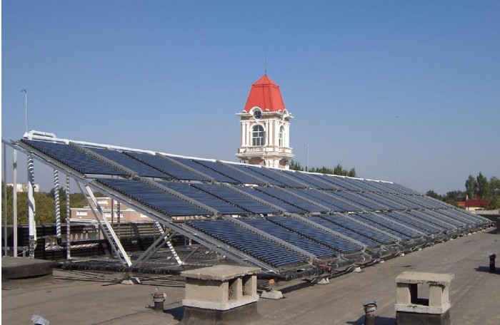 Industrial solar boiler application in factory heating, drying, and steam generation processes