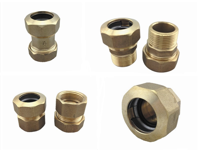 compression copper pipe fittings for solar collector plumbing