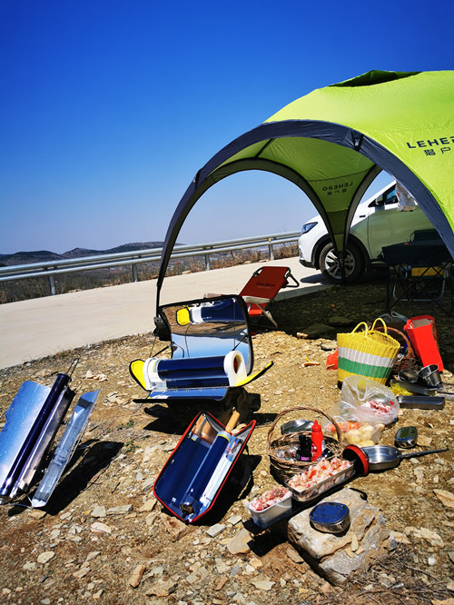 Vacuum Tube Portable Solar BBQ Oven