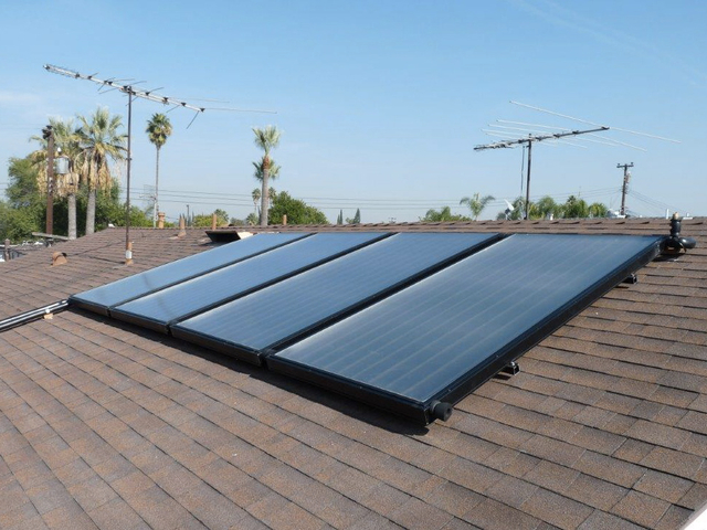 large size flat panel solar collector
